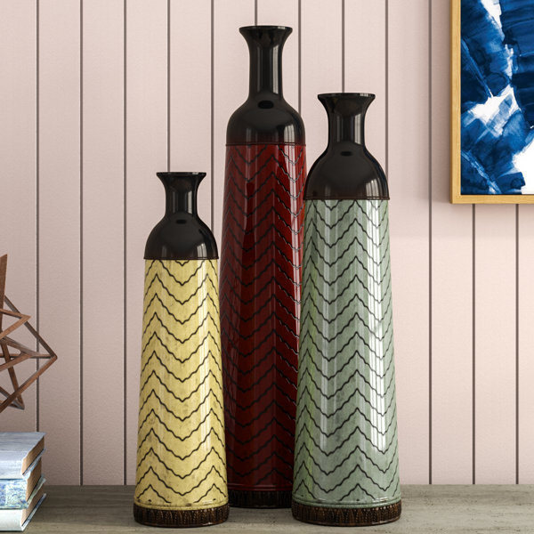 Brayden Studio Waltham 3 Piece Floor Vase Set & Reviews Wayfair